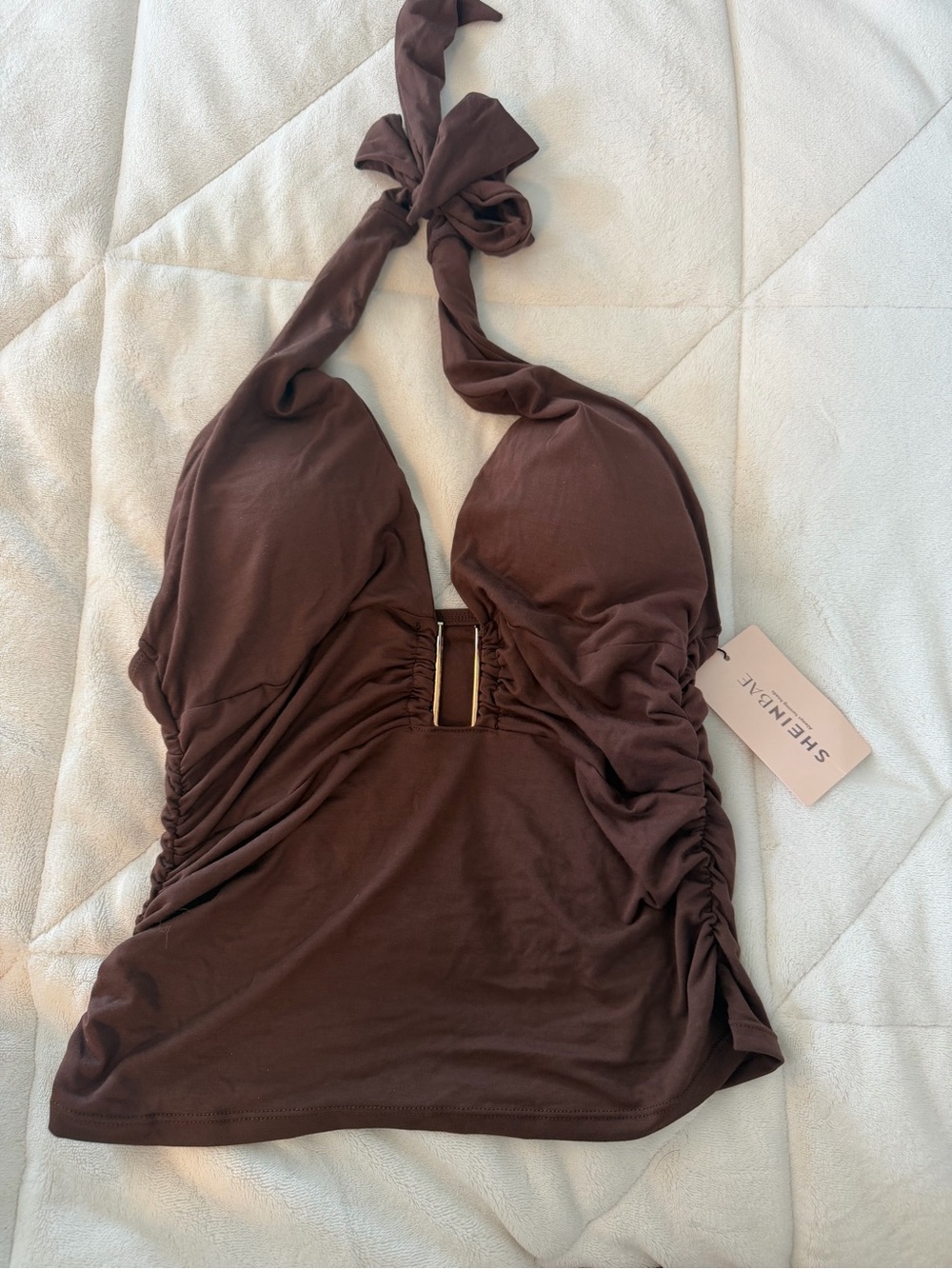 Shein Brown halter top